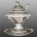underglaze earthenware 1850-1900 single color